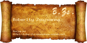 Boberity Zsuzsanna névjegykártya